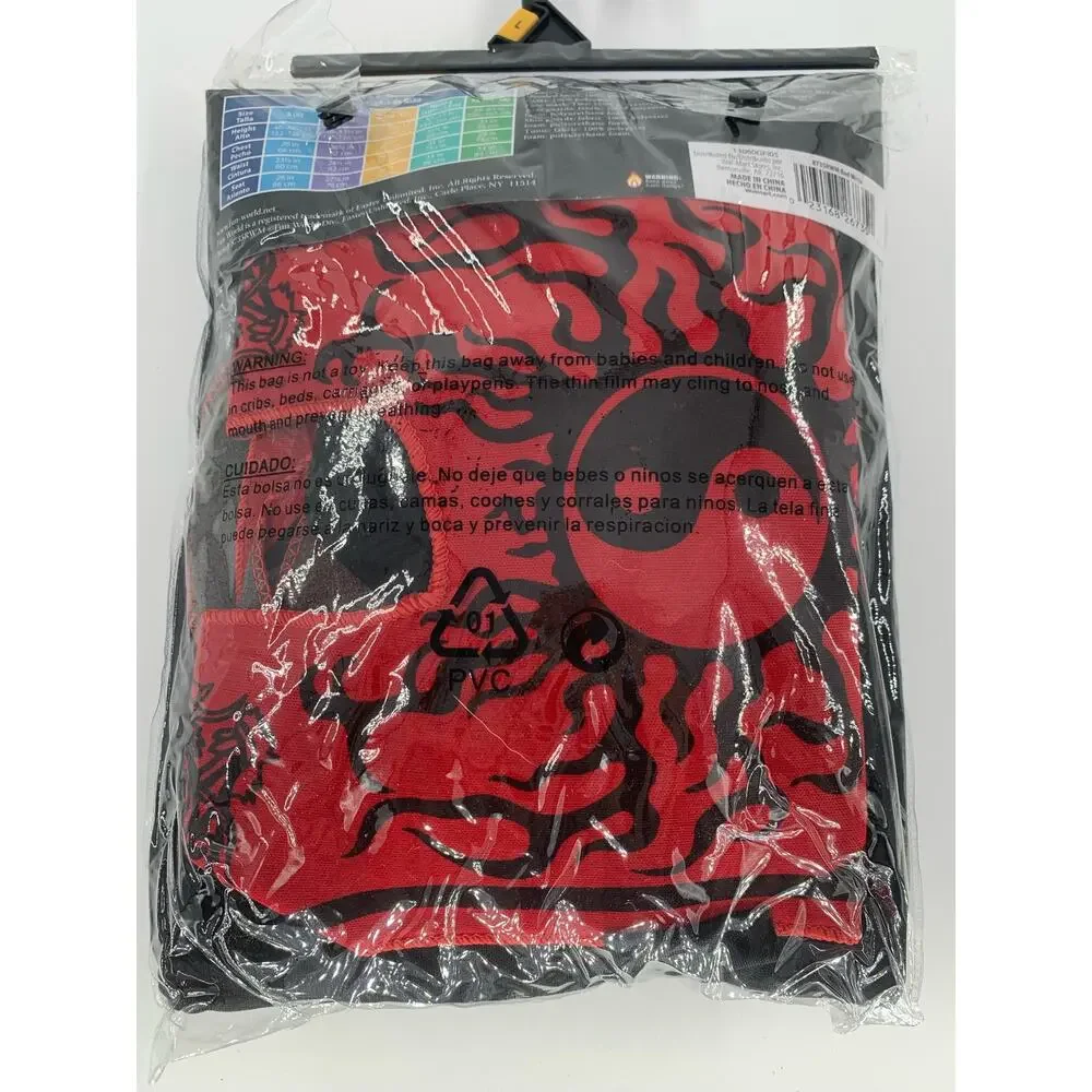 Ninja Costume Kids Boy Size L 10-12 Complete Red Black Shirt Pant Mask Halloween